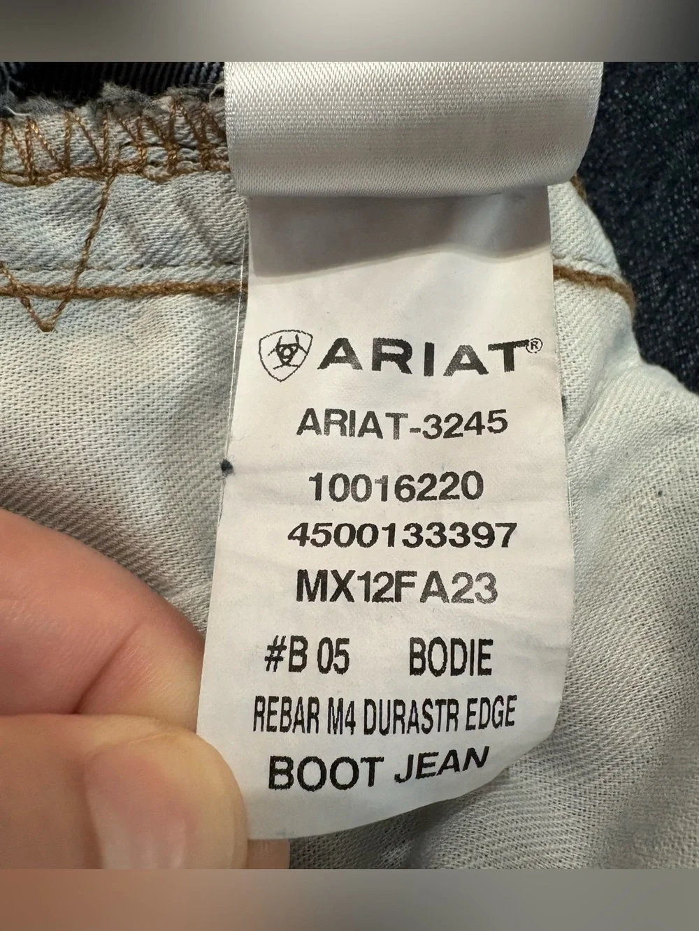 ARIAT Work REBAR M4 DuraStretch Men's Phantom Blue Relaxed Boot Jeans Size 30x30